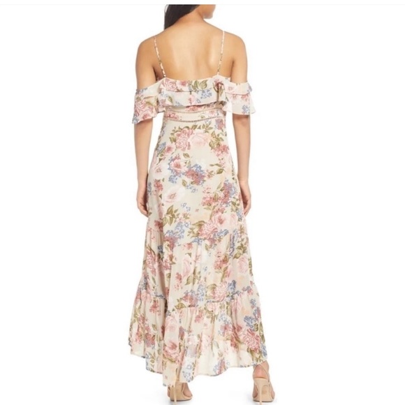 FLORET STUDIOS Floral Cold Shoulde Ruffle Maxi Dress - Picture 3 of 5
